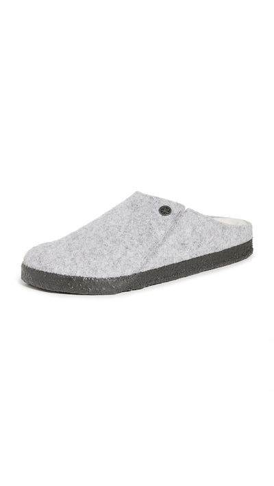 Birkenstock Men's Zermatt Shearling Shoes, Light Grey/Natural, 8 Medium US
