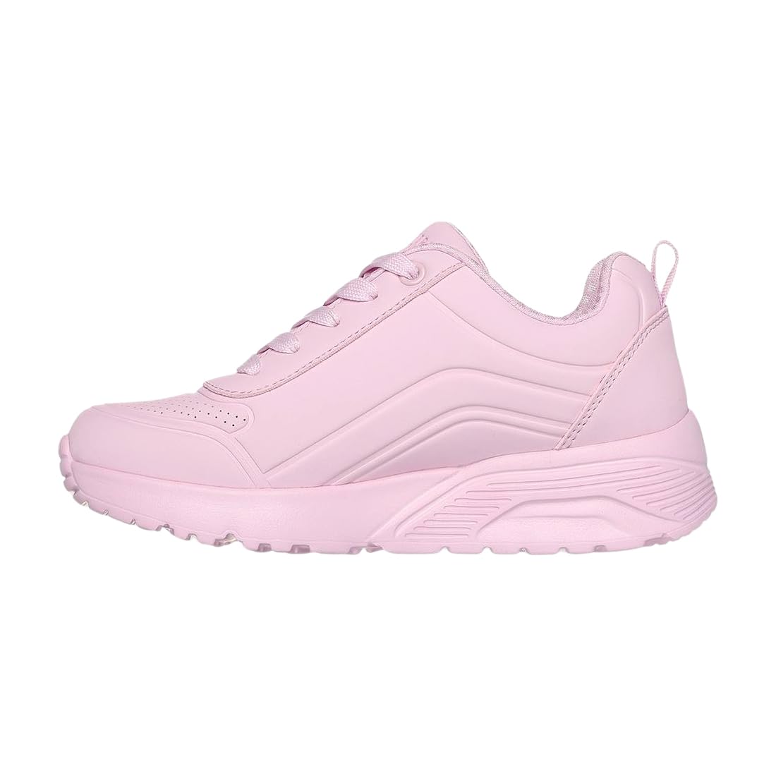 Skechers Kids Girls Uno Lite - Easy Zip Sneaker, Light Pink, 11.5 Little Kid