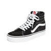 Vans UA Sk8 High Top Sneakers, Black/Black/White, 13 US Women/11.5 US Men