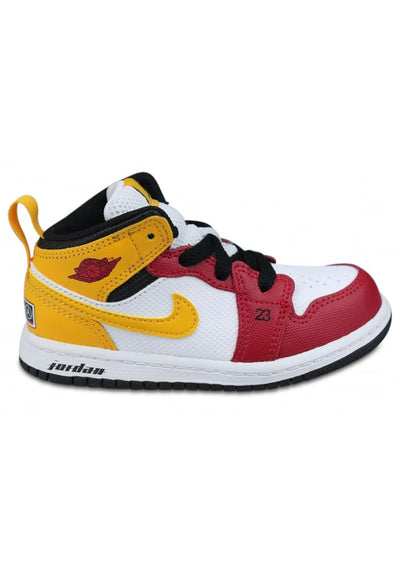Jordan Baby Boy's 1 Mid SE (Infant/Toddler) Black/University Gold/Gym Red/White 4 Toddler M