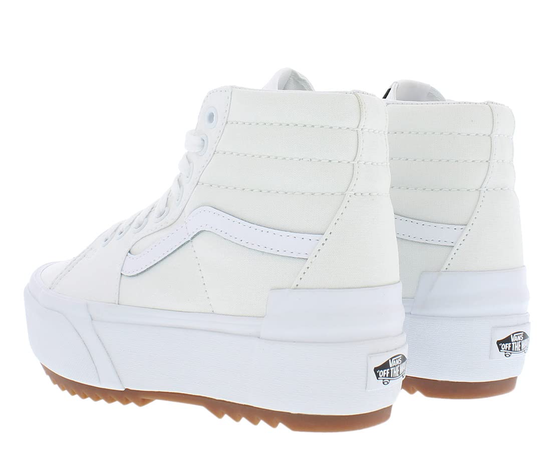 Vans Women's Sk8-Hi Stacked Sneakers, True White, 9.5 Medium US
