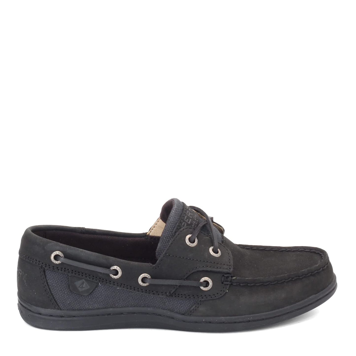 Sperry Womens Koifish Boat Shoe, Black/Black, 5