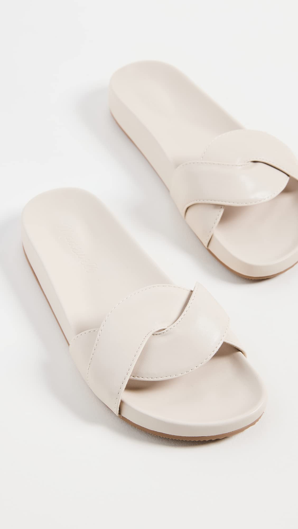 Madewell The Vegan Irina Slide Sandal Pale Oyster 9.5 M