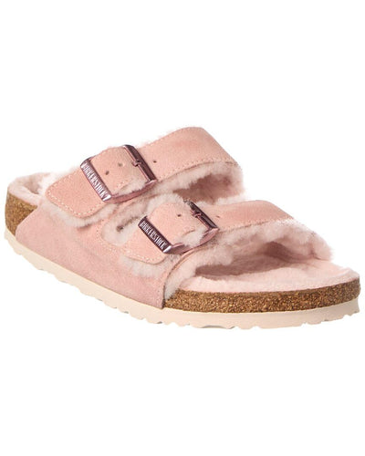 Birkenstock Arizona Shearling Lined Women's Sandal 42 N EU Rose-Rose-Suede