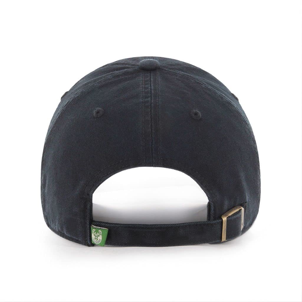 '47 Milwaukee Bucks NBA Clean Up Hat, Black, One Size