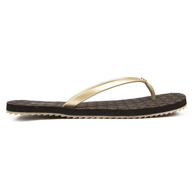 Michael Kors Jinx Flip-Flop Brown/Pale Gold 10 M