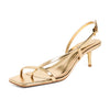 SCHUTZ Women's Heloise Sandals, Ouro Claro Orch, Gold, Metallic, 9 Medium US