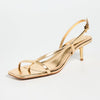 SCHUTZ Women's Heloise Sandals, Ouro Claro Orch, Gold, Metallic, 9 Medium US