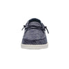 HEYDUDE Women's Wendy Stretch Folkstone Blue Size 7 | Women’s Shoes | Women’s Lace Up Loafers | Comfortable & Light-Weight