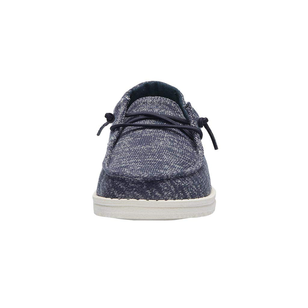 HEYDUDE Women's Wendy Stretch Folkstone Blue Size 7 | Women’s Shoes | Women’s Lace Up Loafers | Comfortable & Light-Weight