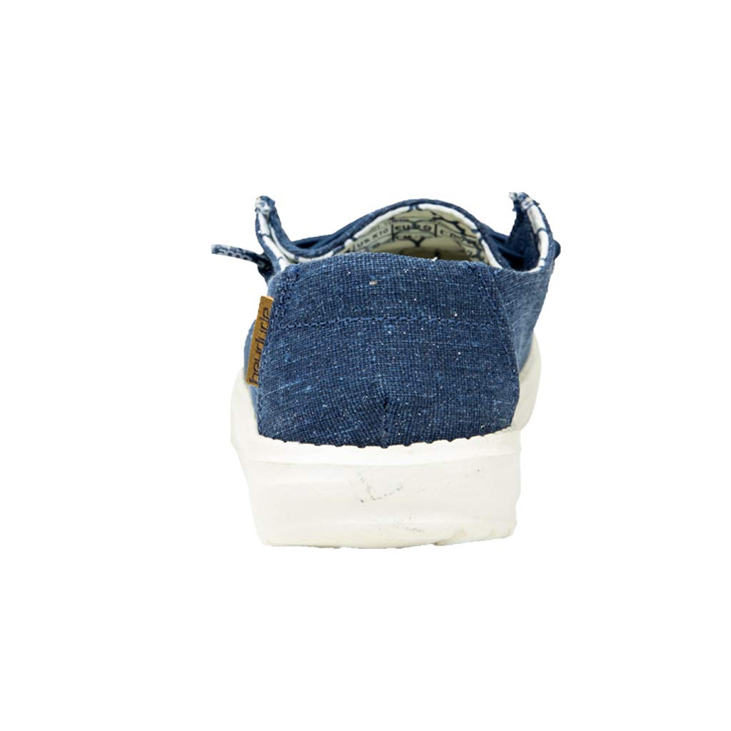 HEYDUDE Girl's Wendy Youth Sparkling Denim Size 13 | Girl’s Shoes | Girl’s Lace Up Loafers | Comfortable & Light-Weight