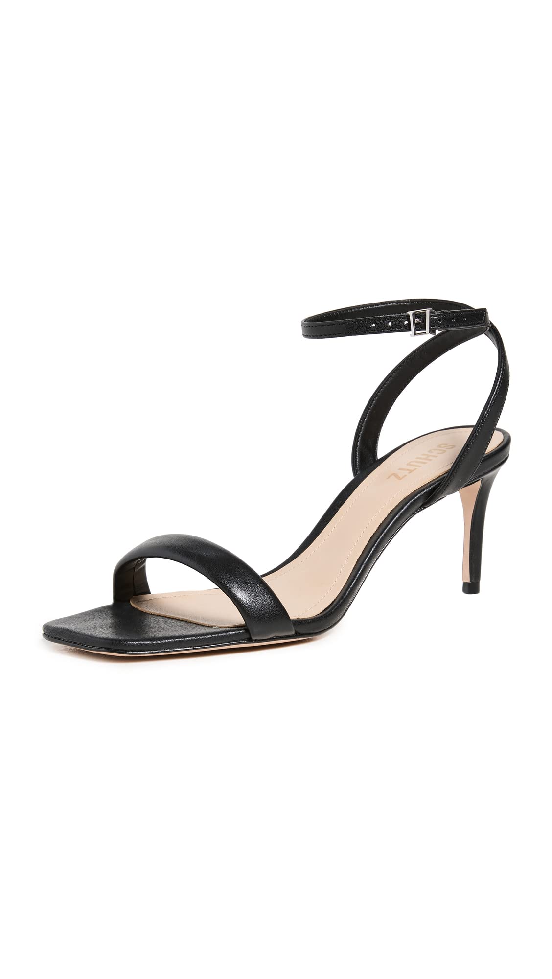 SCHUTZ Women's Laurina Mid Heels, Black, 10 Medium US