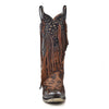 Corral Boots Women's Handcrafted Western Boots | Snip Toe Cowboy Boots with Leopard Print, Fringe and Stud Details