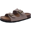 Skechers Womens Faux Suede Slip-On Footbed Sandals Taupe 9 Medium (B,M)