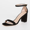 Stuart Weitzman Women's 75mm Nudist Curve Block Sandals, Black, 8 Medium US