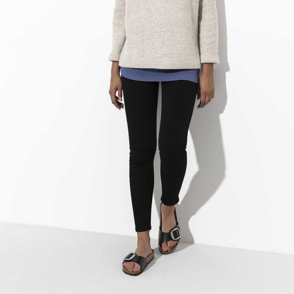 Birkenstock Madrid Big Buckle Mules/Clogs Women Black/Matt Mules Shoes, Licorice, 10/10.5