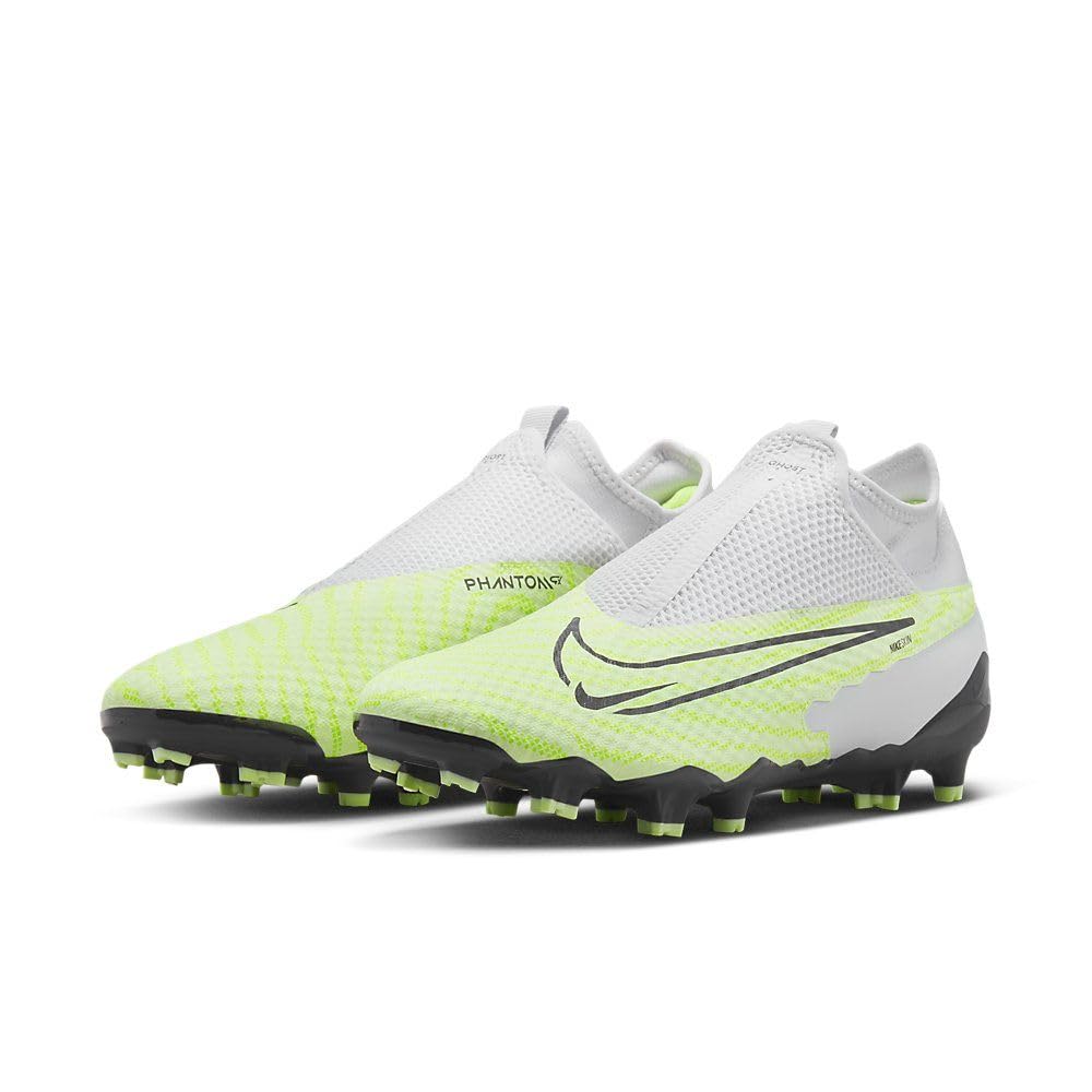 Nike Phantom GX Academy DF FG Firm Ground Soccer Cleats - BarelyVolt/Grey/Grape 9.5M/11W