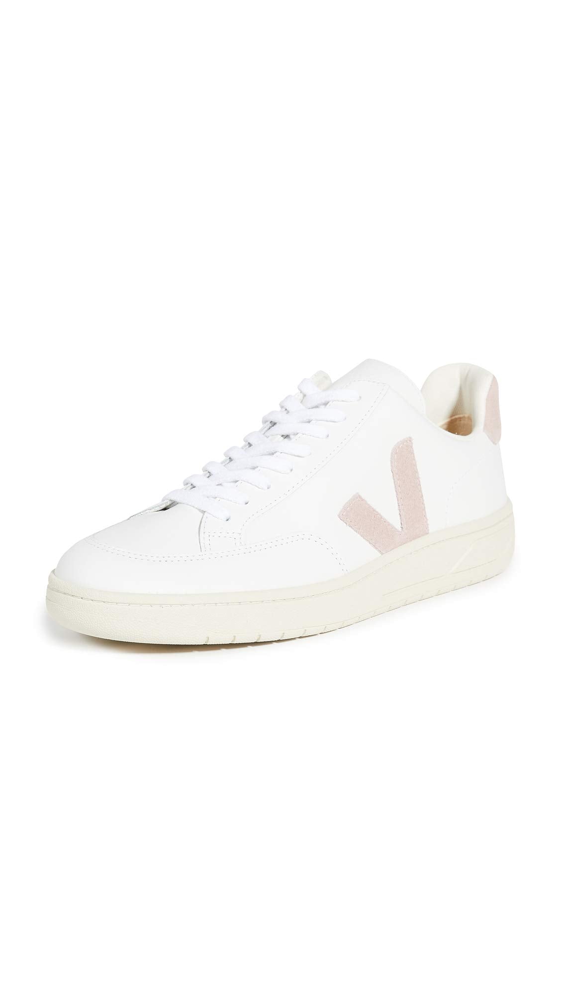 Veja Men's V-12 Sneakers, Extra White/Babe, 8 Medium US
