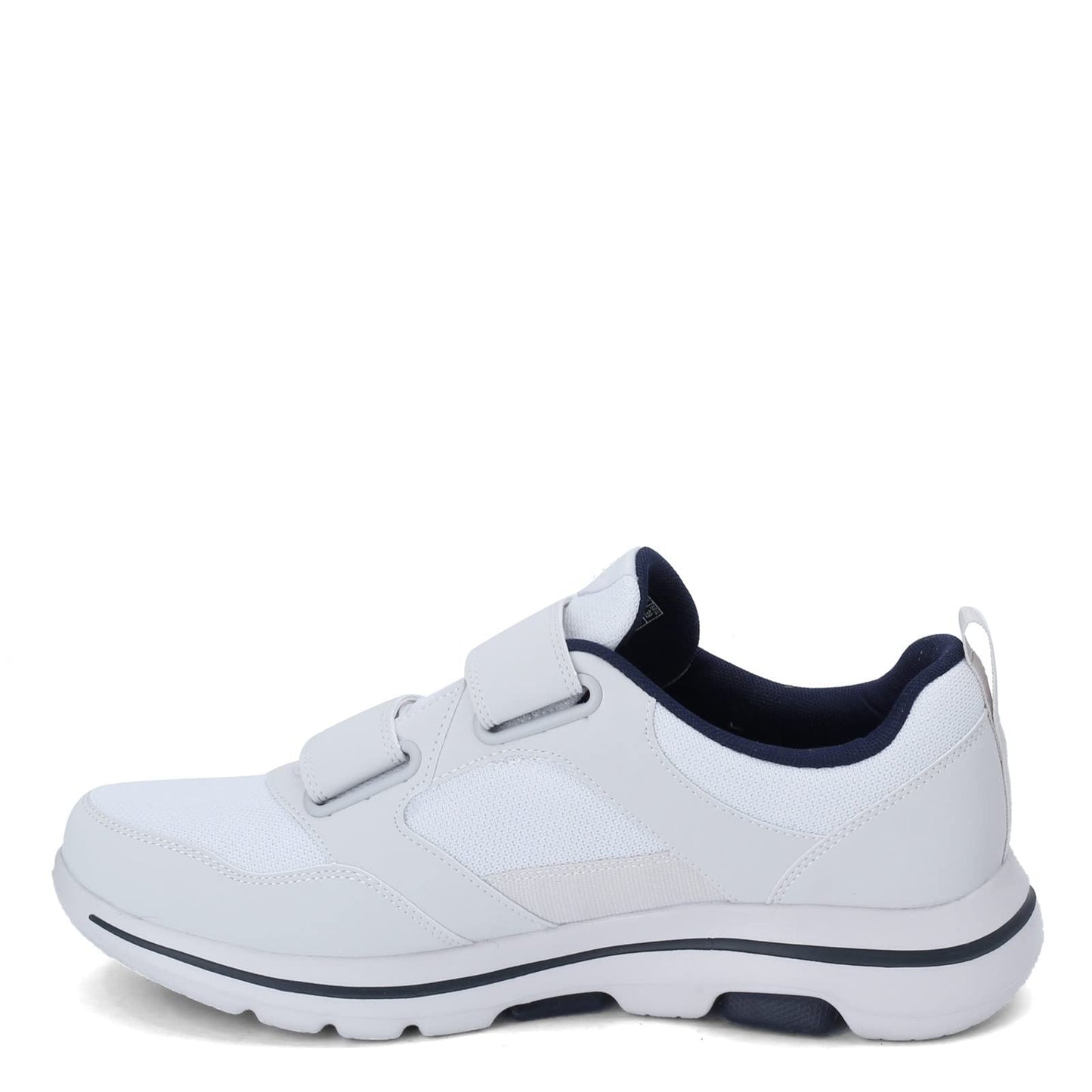 Skechers Men's Gowalk - Athletic Hook and Loop Walking Shoes | Two Strap Sneakers | Air-cooled Foam, White/Navy, 11 X-Wide