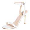 Stuart Weitzman Barelynude 100 Sandal White 9.5 B