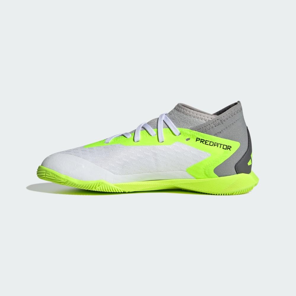 adidas Soccer Predator Accuracy.3 Indoor (Little Kid/Big Kid) Footwear White/Core Black/Lucid Lemon 2.5 Little Kid M