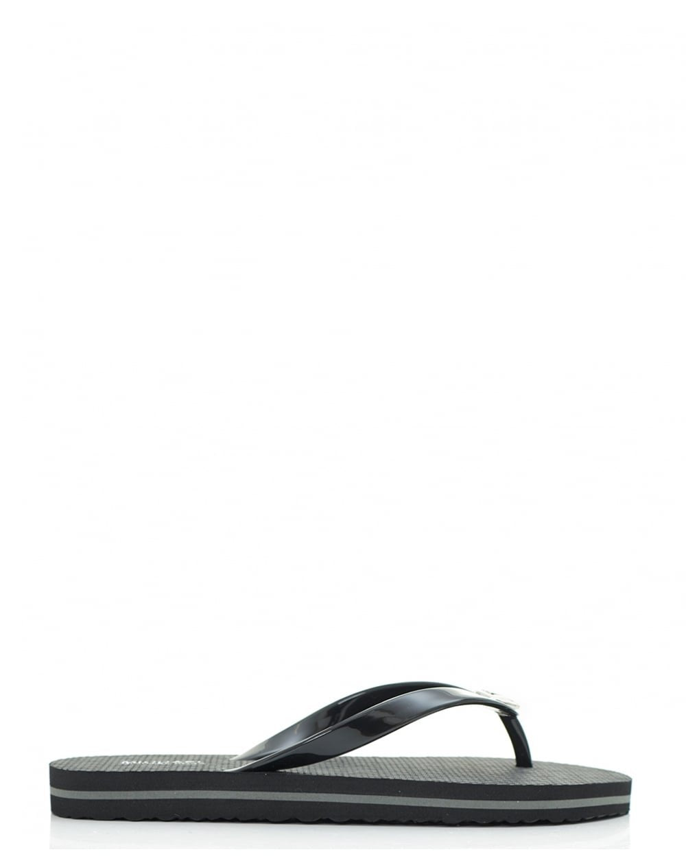 Michael Kors Flip-Flop Stripe EVA Black 6 M
