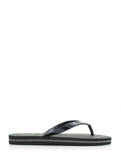 Michael Kors Flip-Flop Stripe EVA Black 6 M