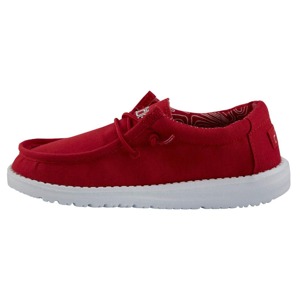 Hey Dude Wally Youth Shoes (13, Red)