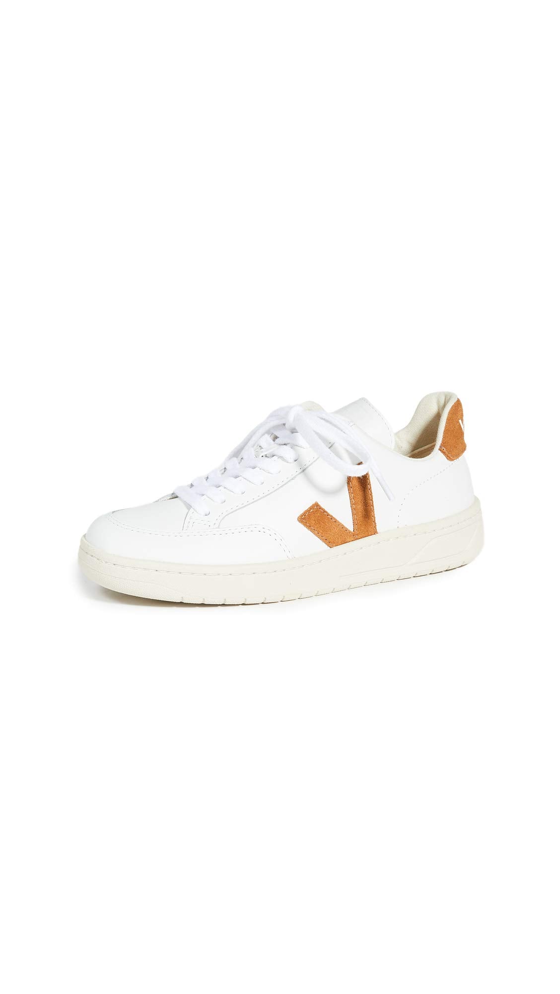 VEJA Women's V-12 Sneaker, Extra White/Camel, 10