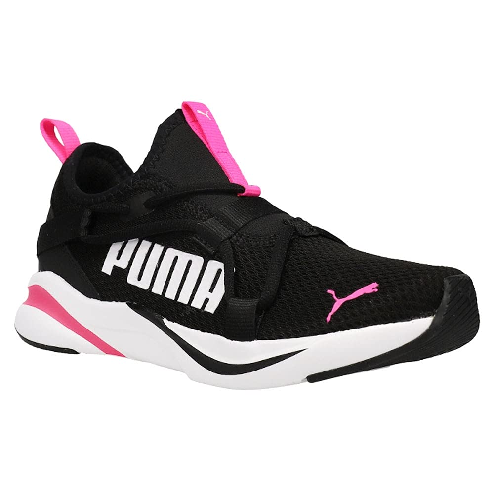 PUMA Softride Rift Slip-On Jr Girls' Youth Sneaker 4.5 M US Big Kid Black-Bright Pink-White