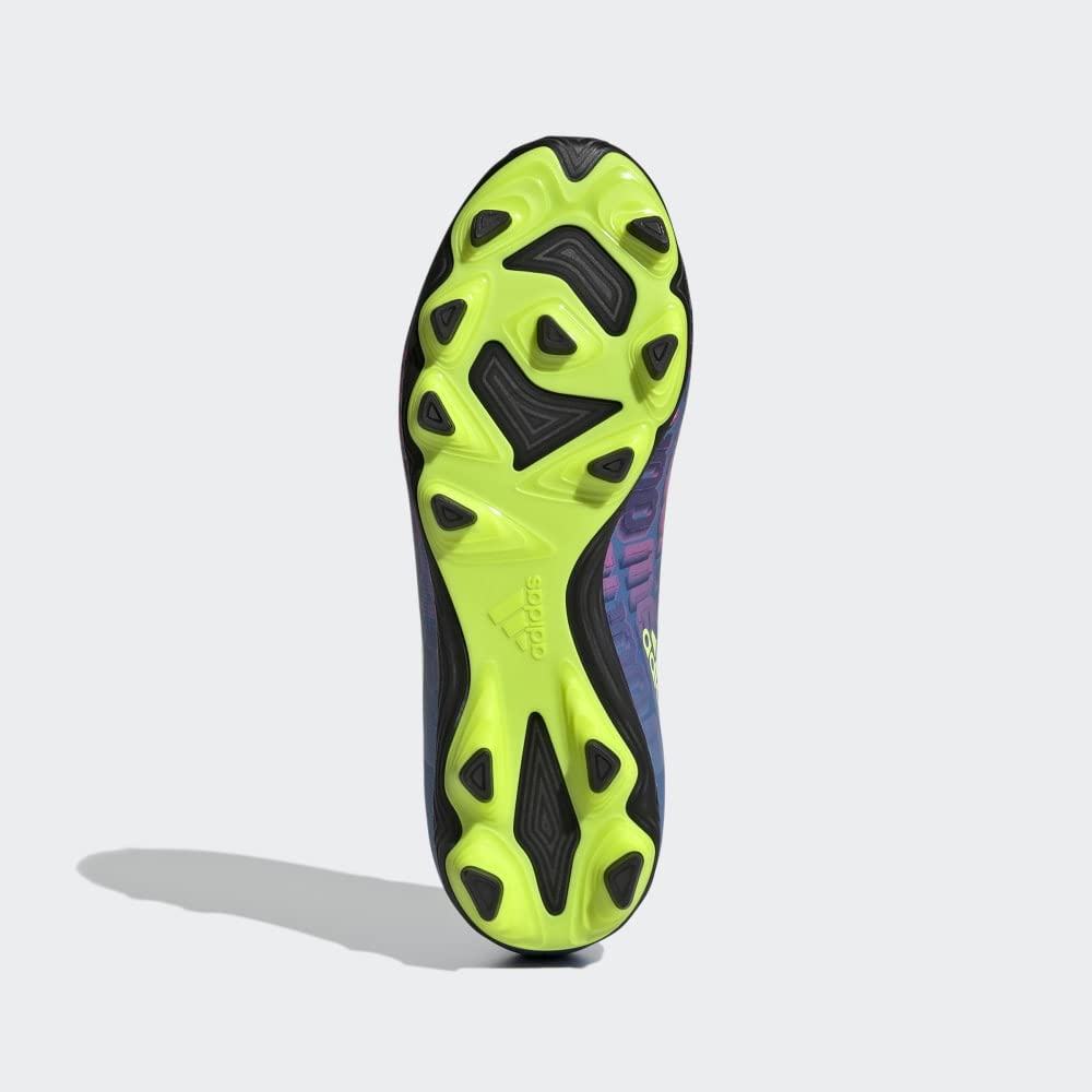 adidas X Speedflow Messi.4 Flexible Ground Cleats Soccer (Little Kid/Big Kid) Victory Blue/Shock Pink/Solar Yellow 4 Big Kid M