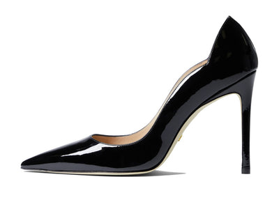 Stuart Weitzman Womens Stuart 100 Scallop Pump Black 5 B