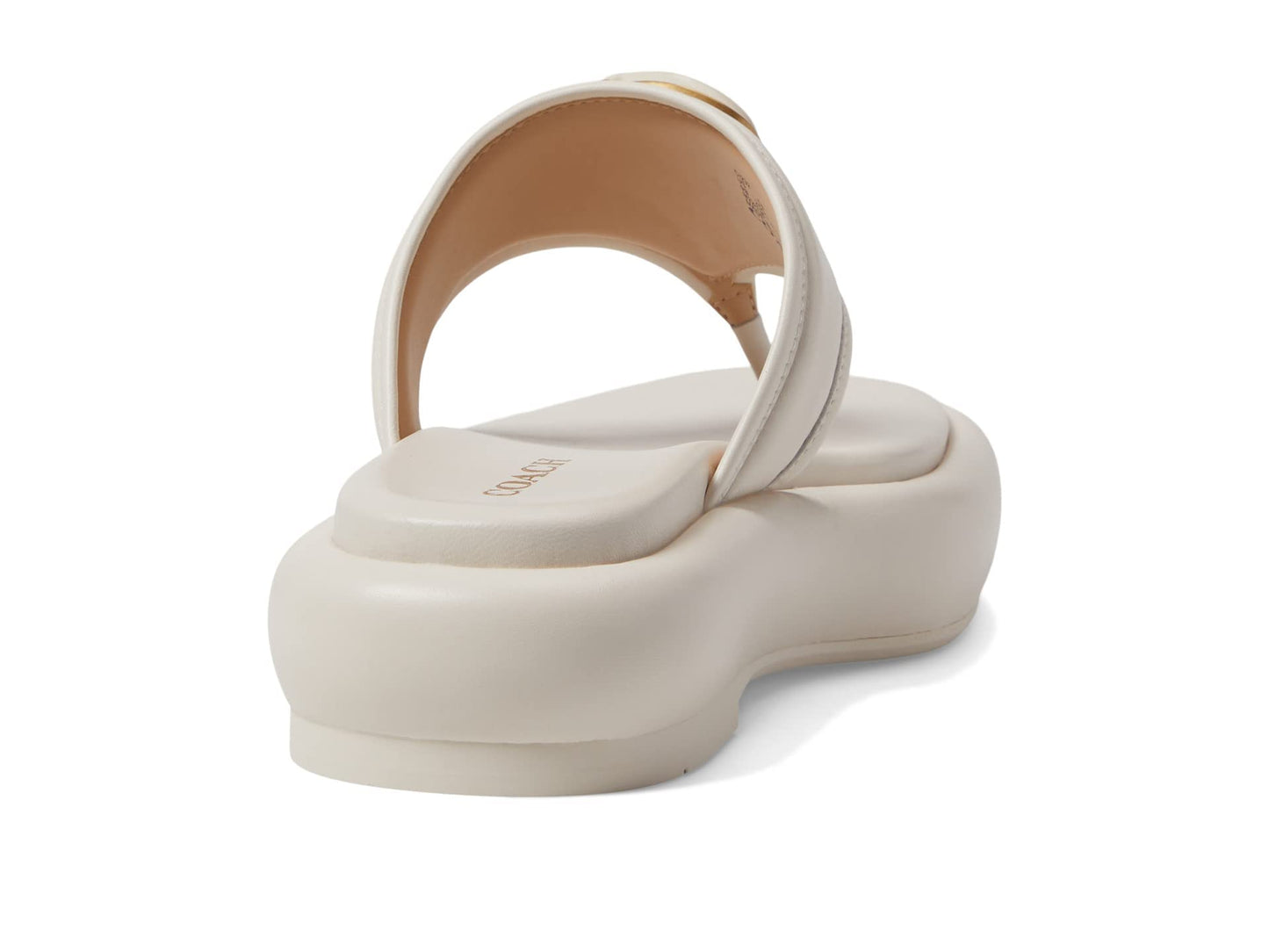 Coach Sylvie Leather Sandal Chalk 9 B (M)