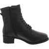 David Tate Women's Expedition Mid Calf Boot, Black Pebble Grain Leather, 8 X-Wide