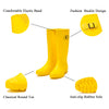 DKSUKO Rain Boots for Women Waterproof Elastic Wellington Boots (7 B (M) US, Yellow)