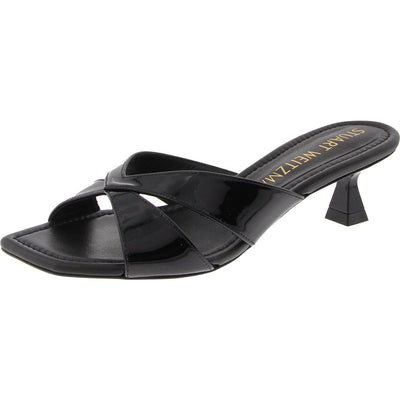 Stuart Weitzman Miami Xcurve 50 Slide Black 7 B