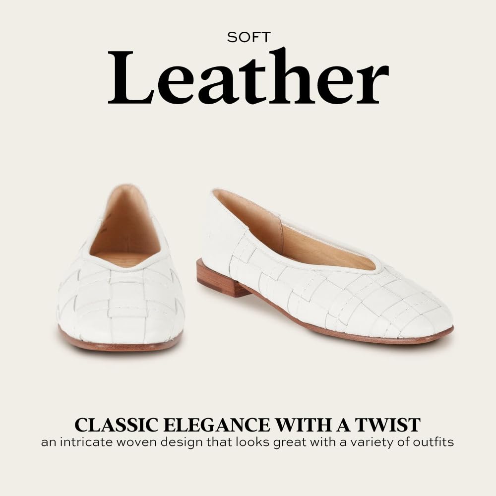 Frye Women's Claire Flat Shoe, White - 7.5 M