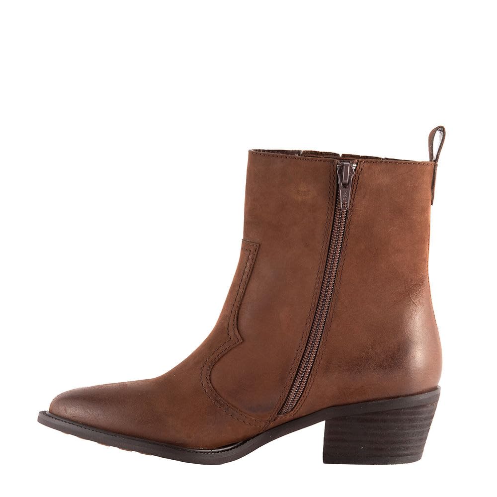 David Tate Women's Basil Western Boot, Brown Nubuck Leather, 12