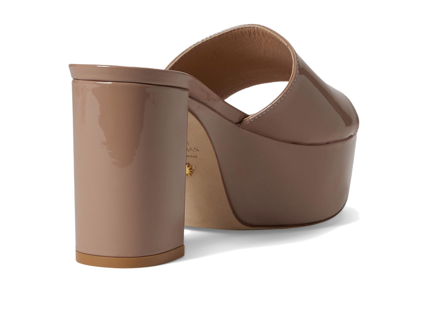 Stuart Weitzman Squarehigh Platform 95 Slide Fawn 9 B