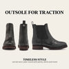 Frye Melissa Double Sole Chelsea Boots for Women - Rugged and Comfortable Leather Lined Slip On Classics with Leather Outsole and Antique Metal Hardware, Black - 9 M