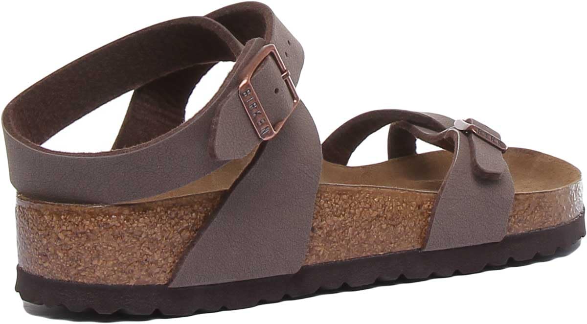 Birkenstock Women's YARA Birko-Flor Nubuck Ankle Strap Sandals, Brown (Mocca Mocca), 5.5 UK
