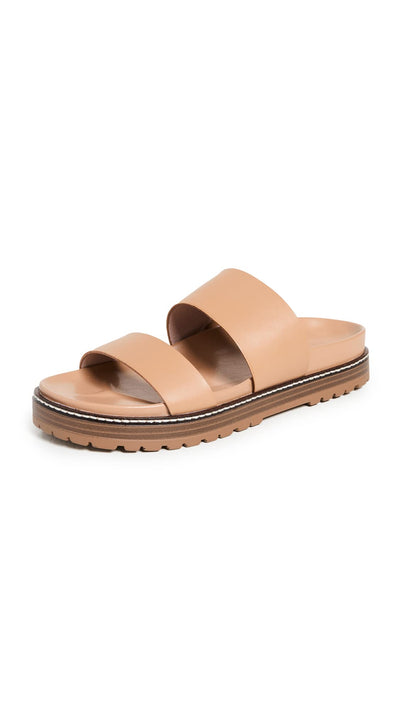 Madewell Women's Preston Sporty Slides, Desert Camel, Tan, 5.5 Medium US