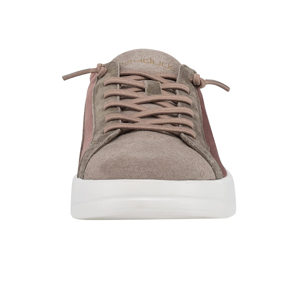 HEYDUDE Women's Karina Velvet Rose Dust Size 9 | Women's Sneakers | Women's Casual Shoes | Comfortable & Light-Weight