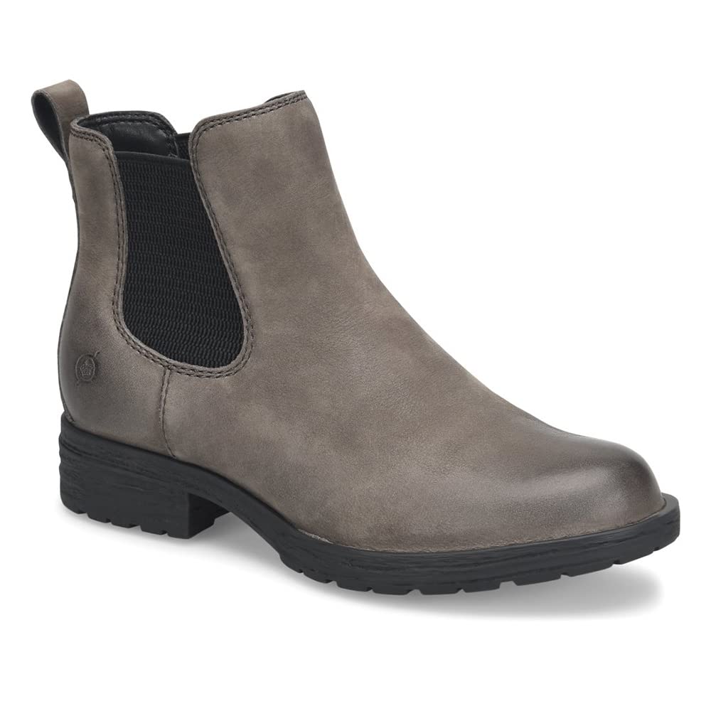BORN Cove Women’s Mid-Top Boots Charcoal Gray Water Resistant Buckle Size 9 NWOB