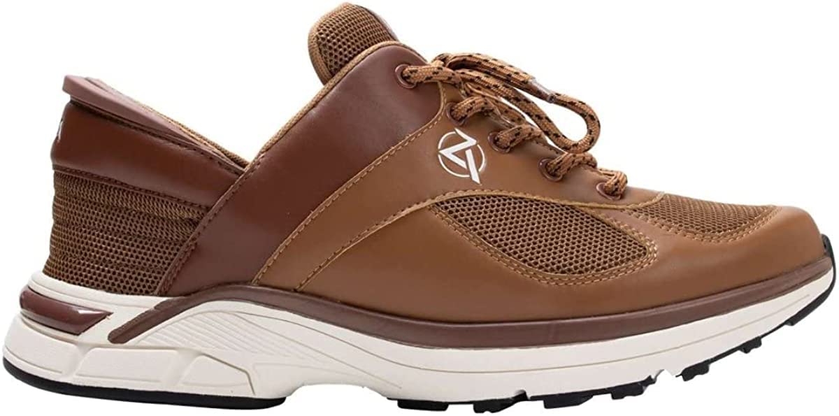ZEBA Men's Hands Free Slip-On Walking Shoes (Brown, 13)
