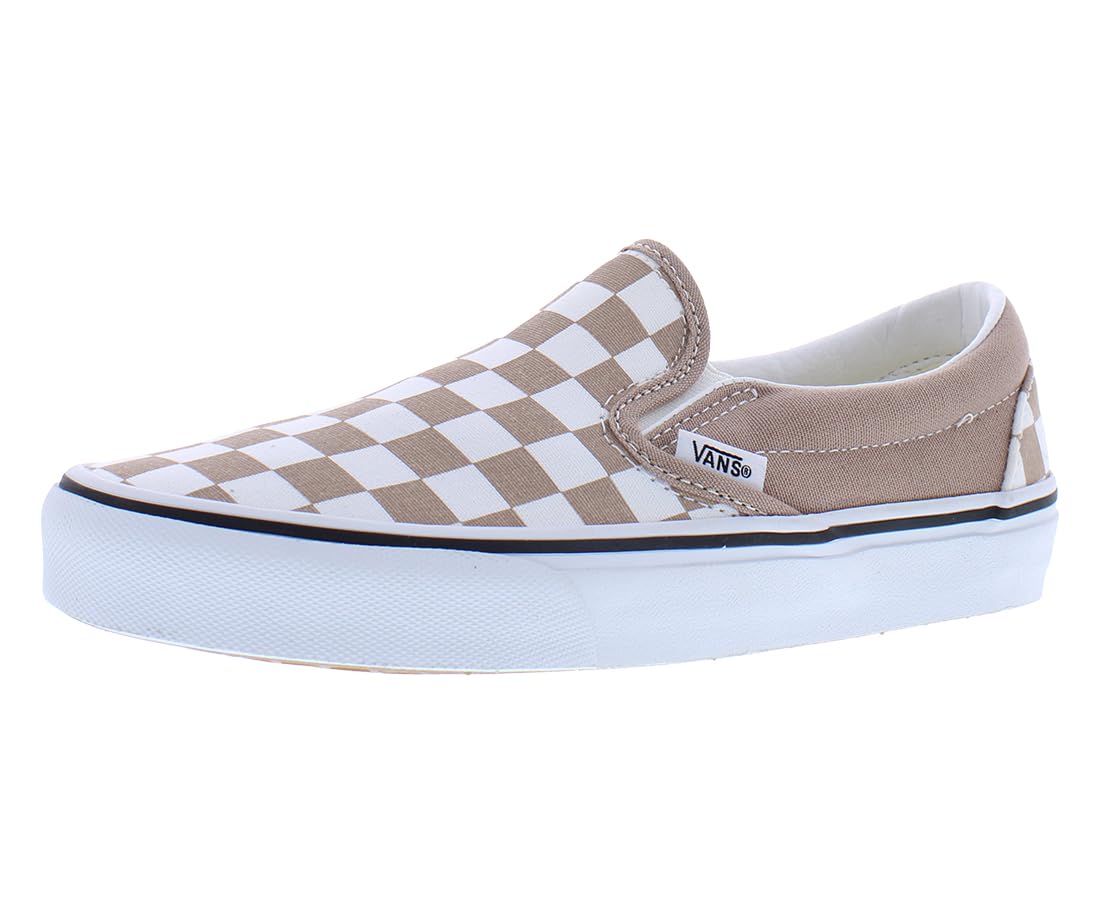 Vans Unisex Classic Slip-On Checkerboard Color Theory Checkerboard Warm Taupe Men's 10.5, Women's 12 Medium