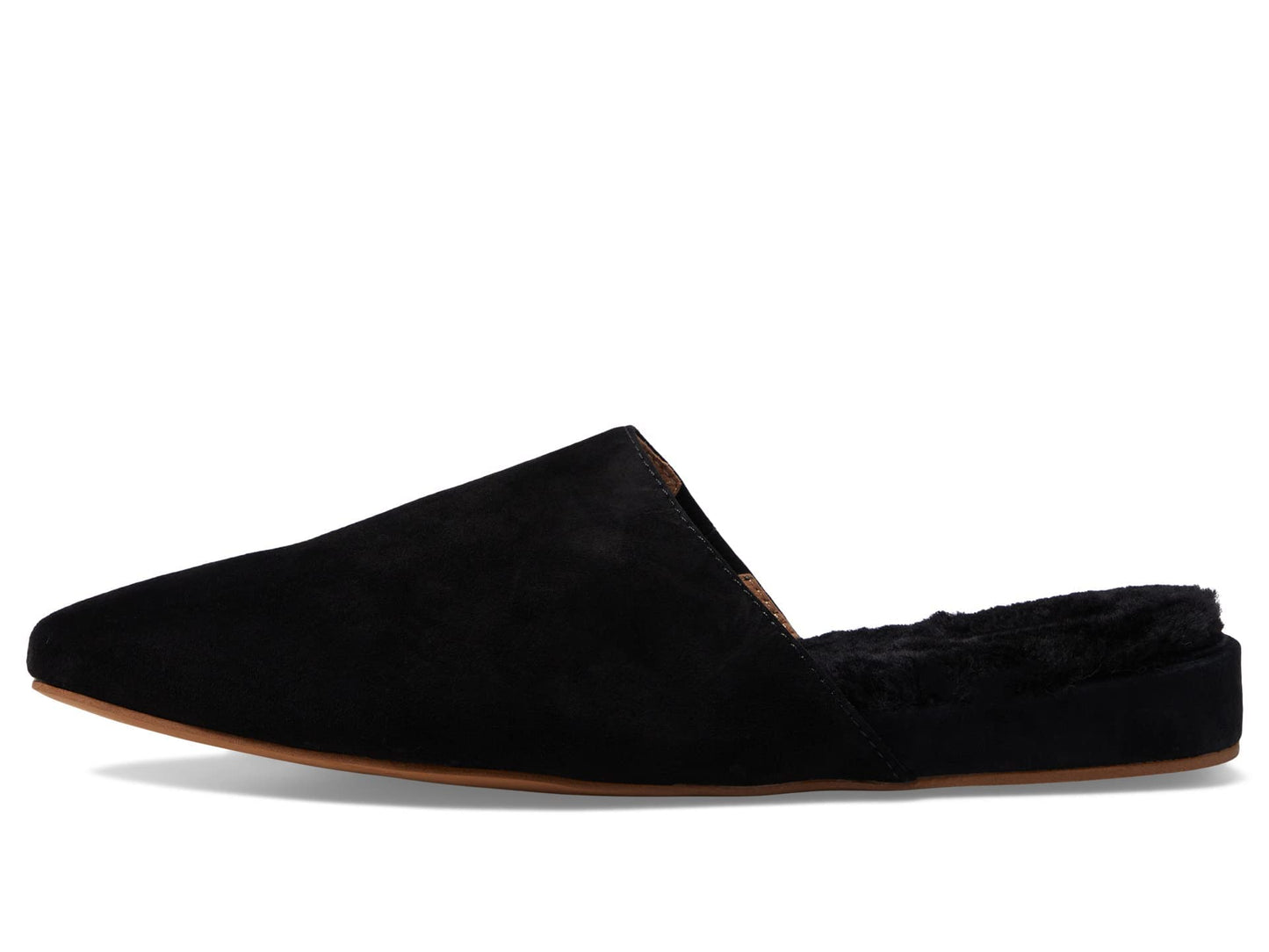 Madewell The Kasey Mule for Women - Round Toe Silhouette with Slip-on Construction, Easy Casual Wear Mule Slippers True Black Sherpa 7 M