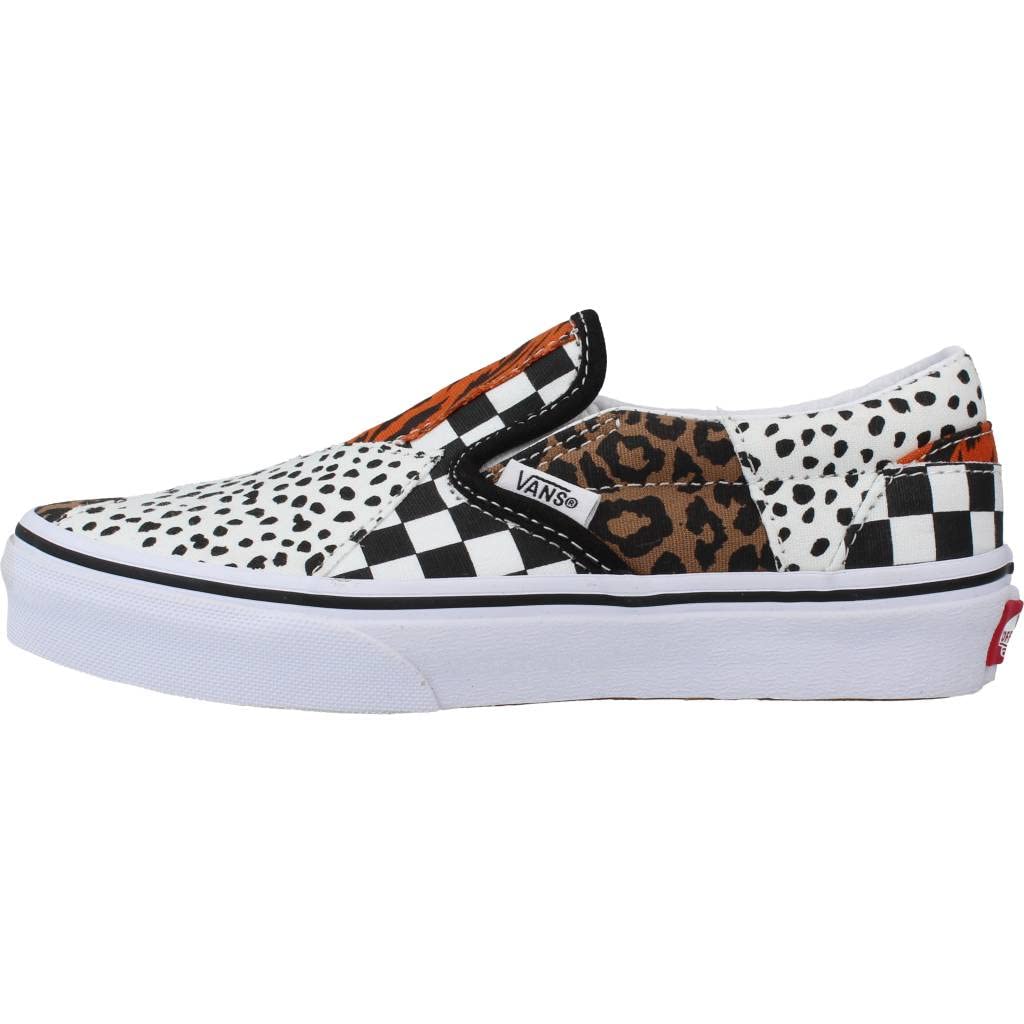 Vans Girls Classic Canvas Slip-On Sneakers B/W 1.5 Medium (B,M) Little Kid