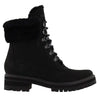 Timberland Women's Courmayeur Valley Waterproof 6in with Shearling Fashion Boot Black Nubuck 7.5 M US