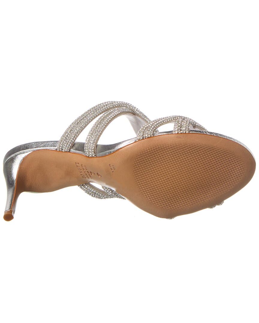 Schutz Women's Jocelyn Mule Sandal, Cristal/Prata, 7